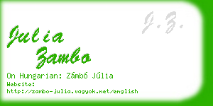 julia zambo business card